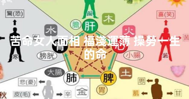 苦命女人面相福淺運薄 操勞一生的命